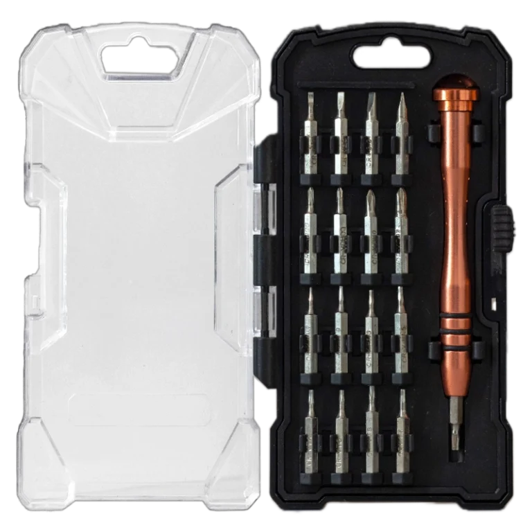 17-in-1 Precision Screwdriver Set Black Storage Case