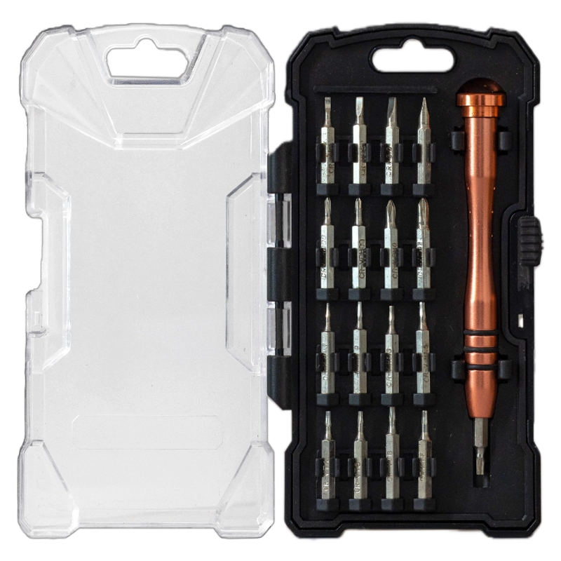 17-in-1 Precision Screwdriver Set Black Storage Case