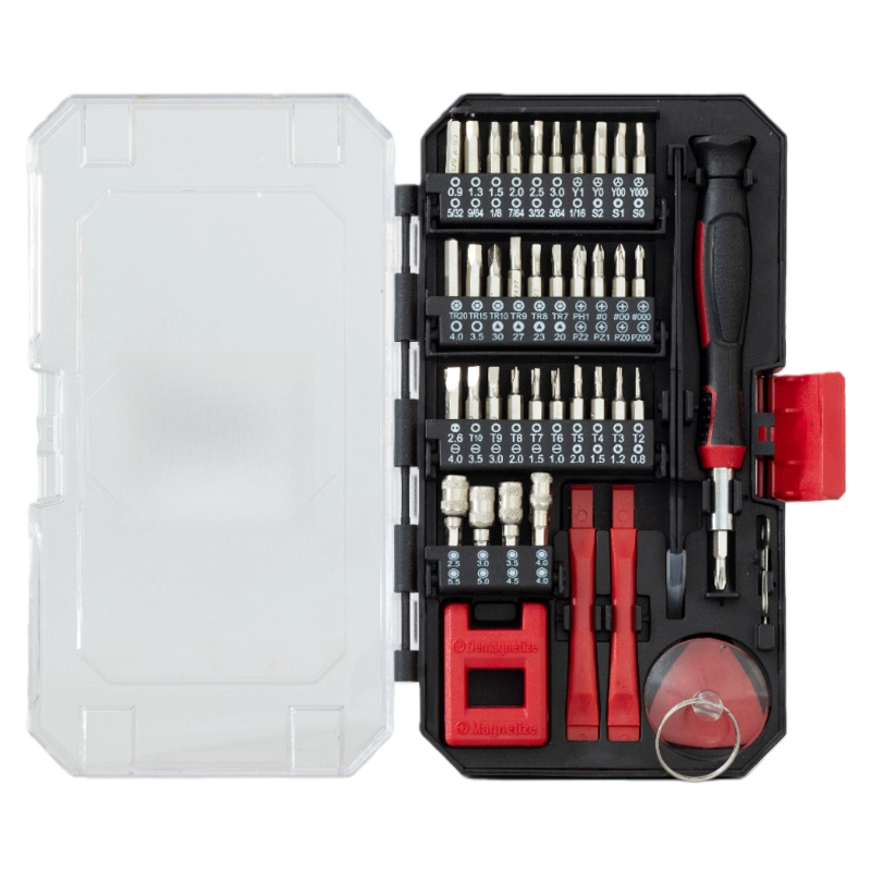 77-Piece Precision Electronic Repair Kit Set Black Storage Case