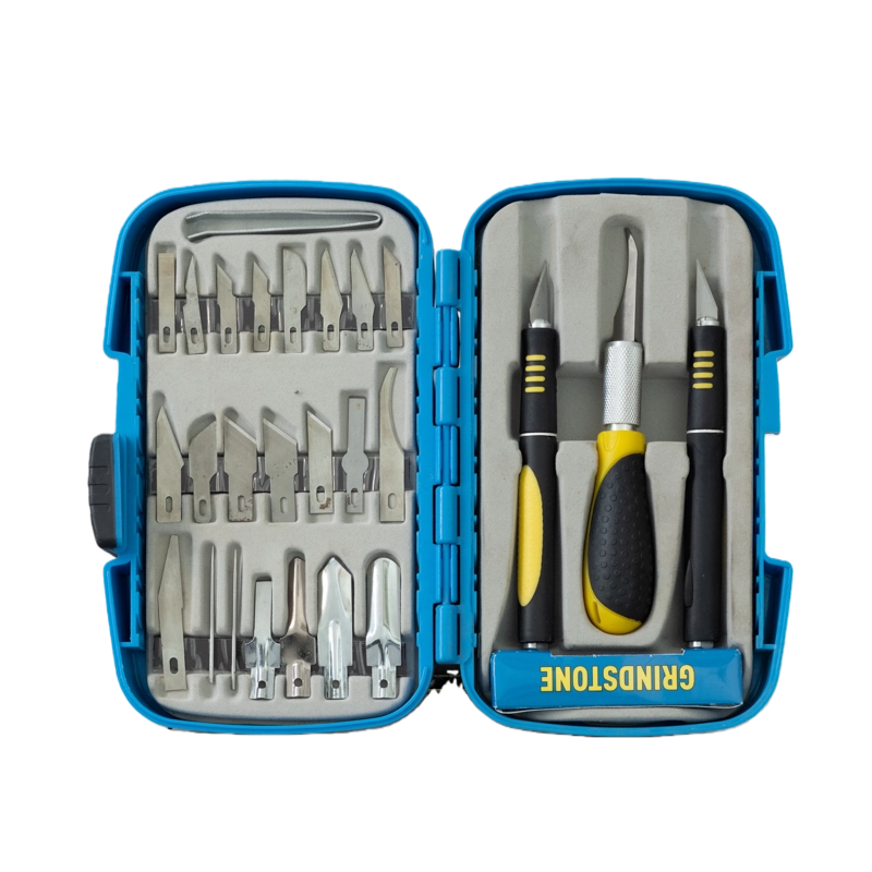 Precision Craft Knife Set with Assorted Blades - Blue Case