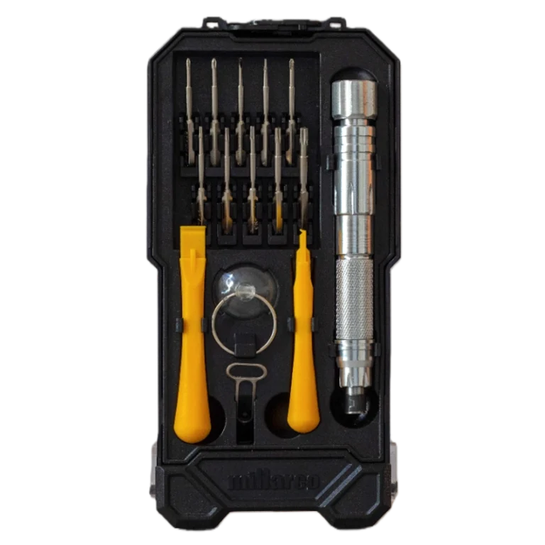 Precision Smartphone Repair Kit with Pry Tools Black Storage Case